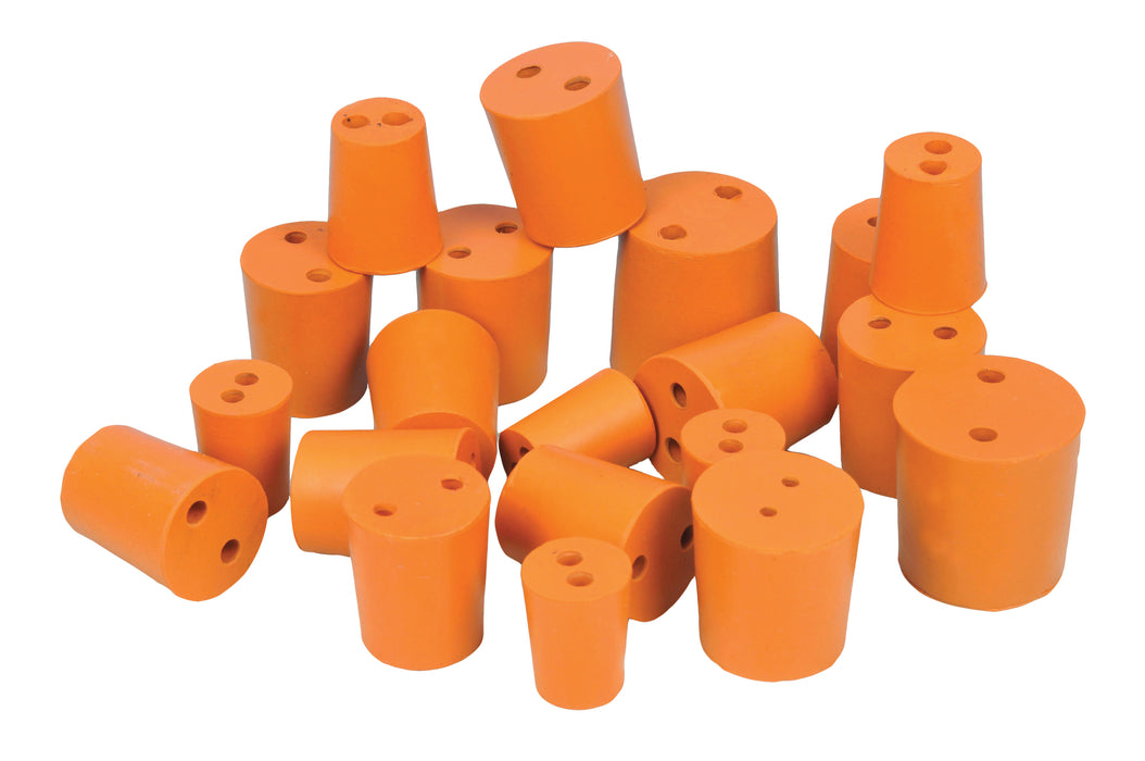 50PK Assorted Rubber Stoppers with Two Holes