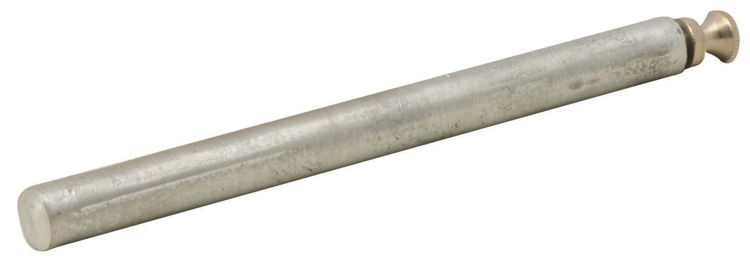 Zinc Rod with Brass Terminal - 6 Inches (150mm) Length, 0.5 Inch (12.5mm) Diameter, for Electrochemistry & Photoelectric Experiments - Pack of 1