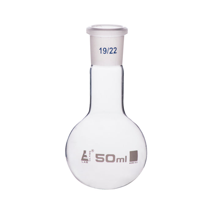 Round Bottom Flask, 50mL - 19/22 Joint Size