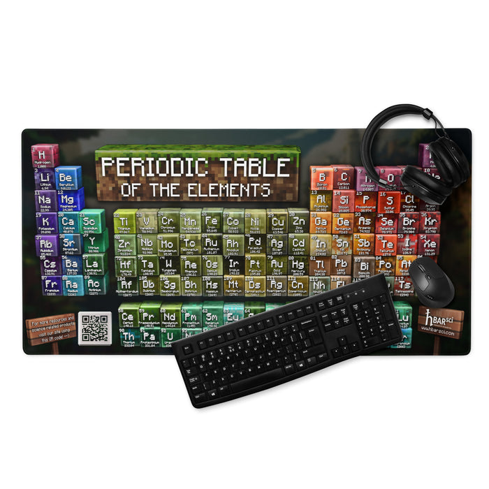 Periodic Table Of The Elements Gaming Mousepad - "ElementCraft" by HBAR SCI