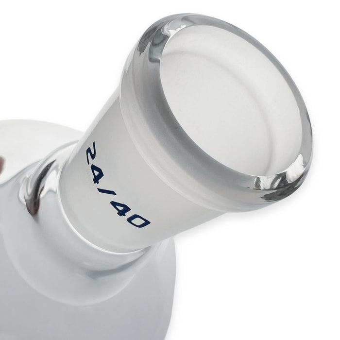 Eisco Labs - 500 mL Flat Bottom Boiling Flask with 24/40 Ground Joint, Borosilicate Glass, Ideal for Organic Chemistry, Heating, Distillation, Reflux, Extractions, and Solution Preparation in Laboratories