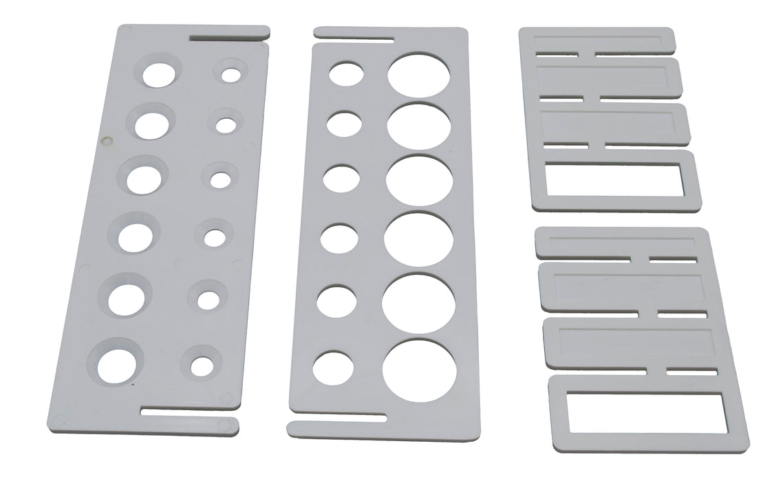 12-Hole Test Tube Stand for Mixed 30mm and 15mm Tubes, Polyethylene
