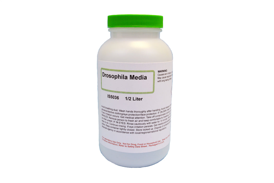 Instant Drosophila Medium, White - 1/2 Liter Bottle Makes 30-40 Standard Cultures - The Curated Chemical Collection