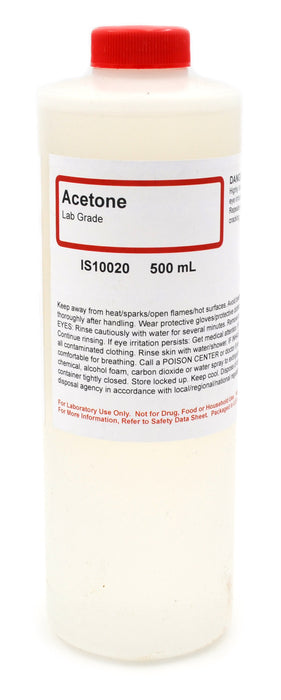 Acetone, 500mL - Lab-Grade - The Curated Chemical Collection