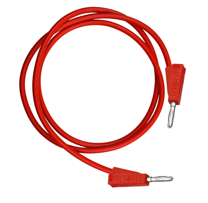 Connecting Leads, 11.8" - 4mm Stackable Plugs - Red Color