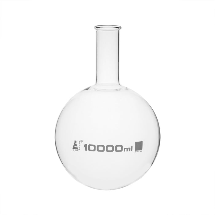 Boiling Flask, 10,000mL - Round Bottom - Narrow Neck - Borosilicate Glass