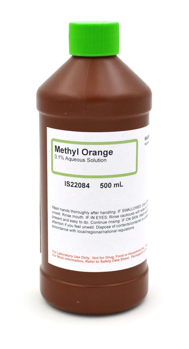 0.1% Methyl Orange Solution, 500mL - Aqueous - The Curated Chemical Collection