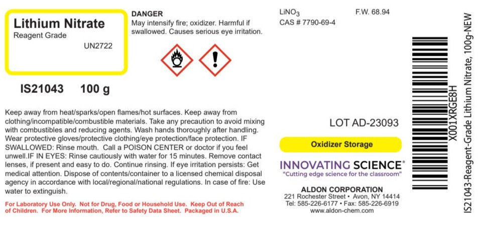 Lithium Nitrate, 100g - Reagent-Grade - The Curated Chemical Collection