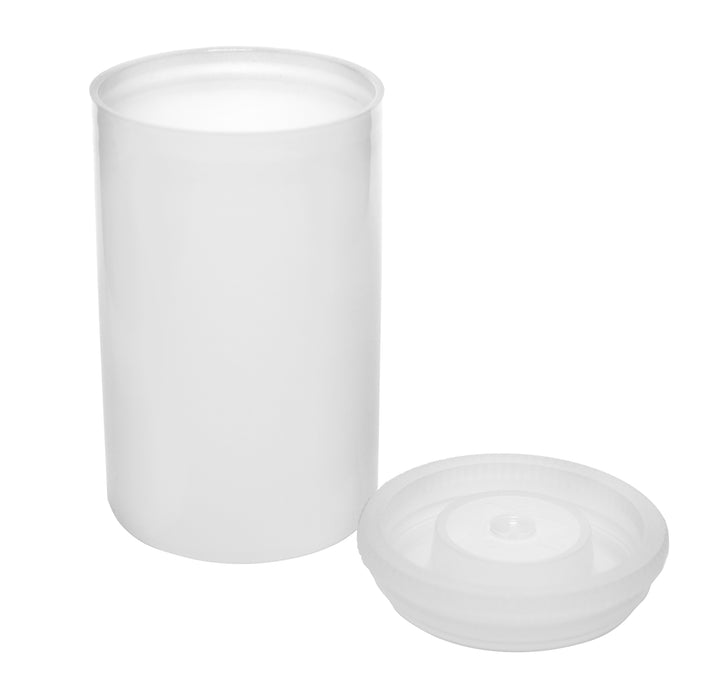 25 Pack - Empty Film Canisters, 2 x 1.25" - Tight Sealing Lid - High Density Polyethylene - Eisco Labs