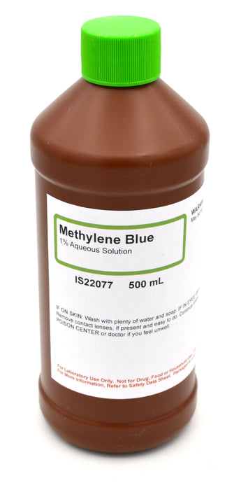 1% Methylene Blue, 500mL - Aqueous - The Curated Chemical Collection