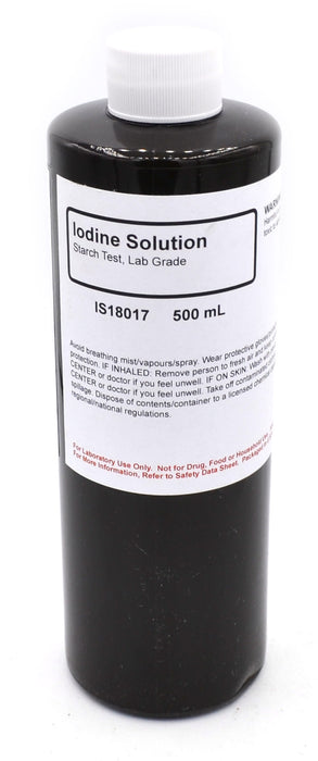 Iodine Solution, 500mL - Lab-Grade - The Curated Chemical Collection