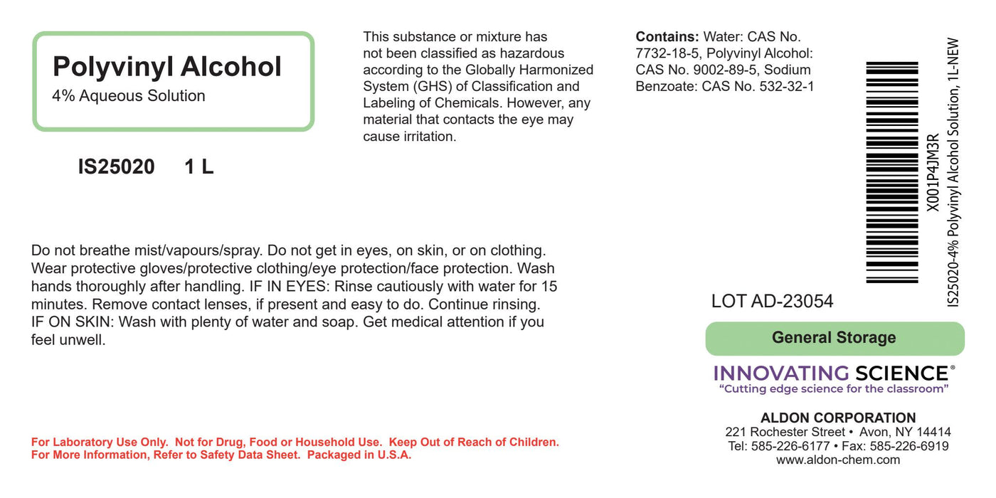 4% Polyvinyl Alcohol Solution, 1000mL - The Curated Chemical Collection