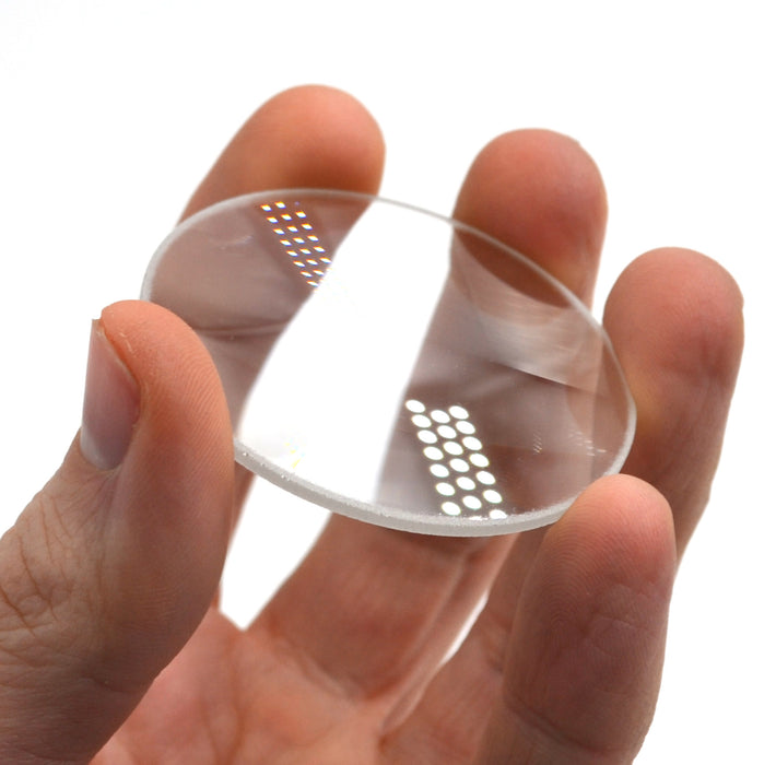 Round Double Convex Optical Glass Lens - 2" (50mm) Diameter - 200mm Focal Length - 4.5mm Thick Approx.