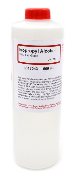 70% Isopropyl Alcohol, 500mL - Lab-Grade - The Curated Chemical Collection