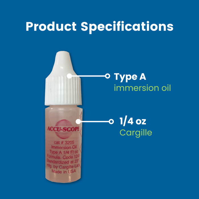 Immersion Oil, Type A - 1/4 oz Dropper Bottle - Cargill