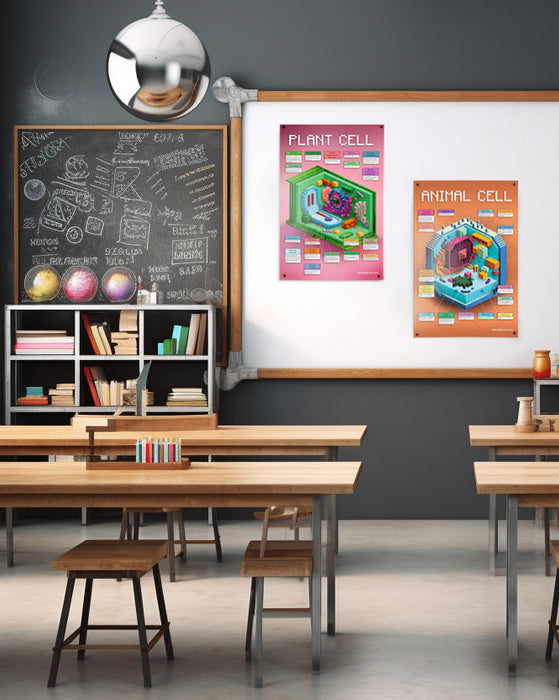 CellCraft Animal Cell & Plant Cell Poster Set - Exclusively at hBARSCI