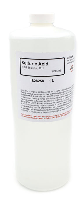 Sulfuric Acid Solution, 1000mL - 1.0M - The Curated Chemical Collection