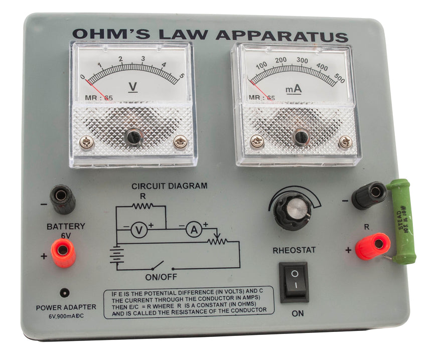 Ohm's Law Apparatus - AC/DC Adapter Included