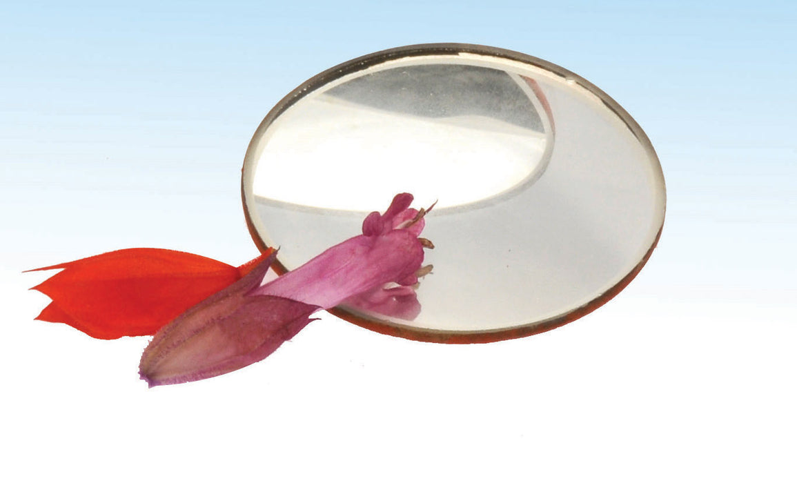 Eisco Labs Convex Mirror, Glass, 10cm Diameter, 15cm Focal Length