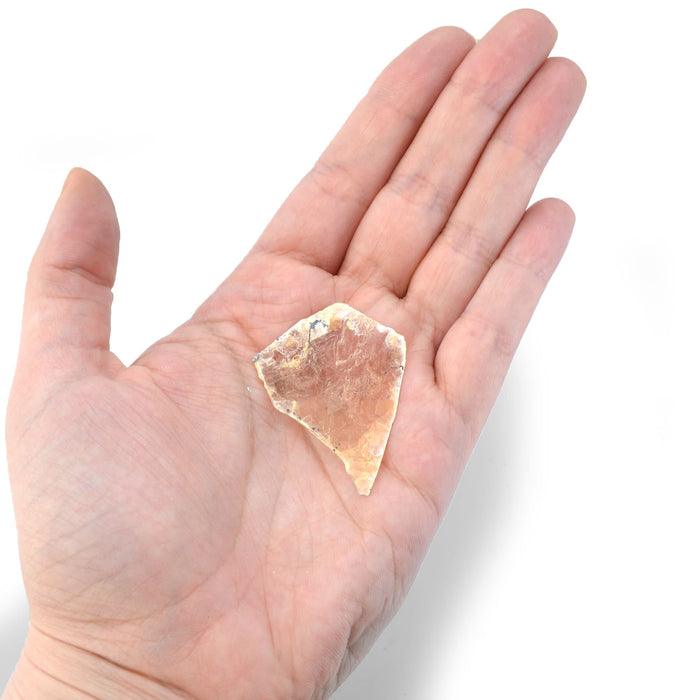 Raw Muscovite Mica, Mineral Specimen - Approx. 1"- Geologist Selected & Hand Processed - Great for Science Classrooms - Eisco Labs