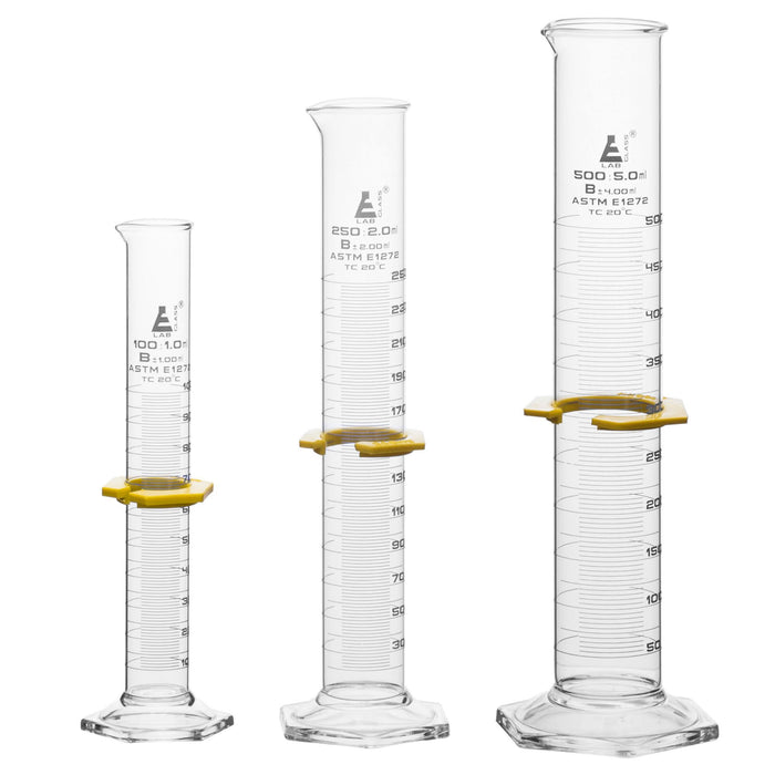 Eisco Labs - 37 Piece Lab Starter Kit - Borosilicate Glass Beakers, Reagent Bottles, Graduated Cylinders, Conical Flasks - Autoclavable & Reusable Labware for Science Labs, Chemistry, Biology, Educational Use