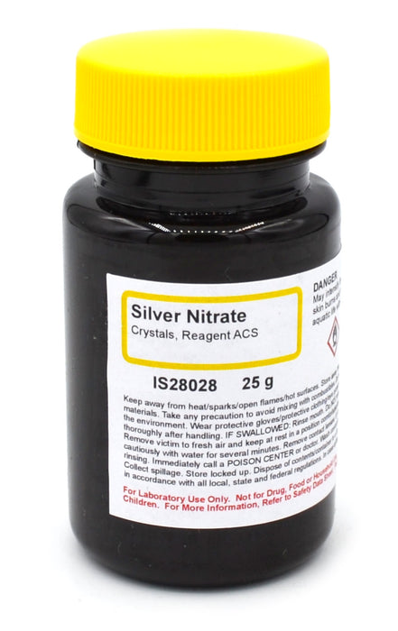 Silver Nitrate Reagent Crystals, 25g - ACS-Grade - The Curated Chemical Collection