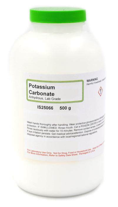 Potassium Carbonate, 500g - Anhydrous - Lab-Grade - The Curated Chemical Collection