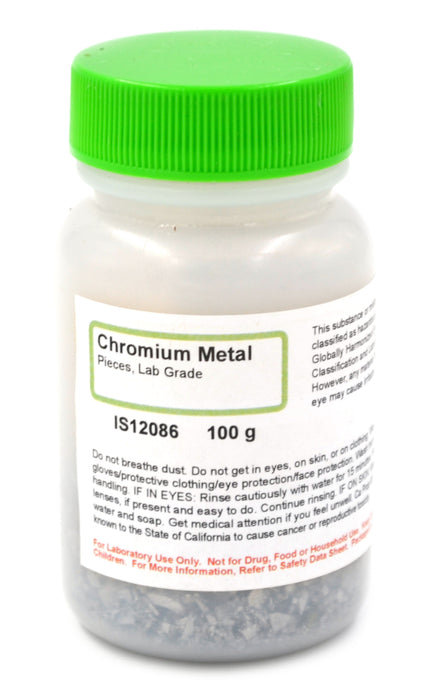 Chromium Metal Pieces, 100g - Laboratory Grade