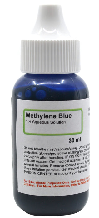 1% Methylene Blue, 30mL - Aqueous - The Curated Chemical Collection