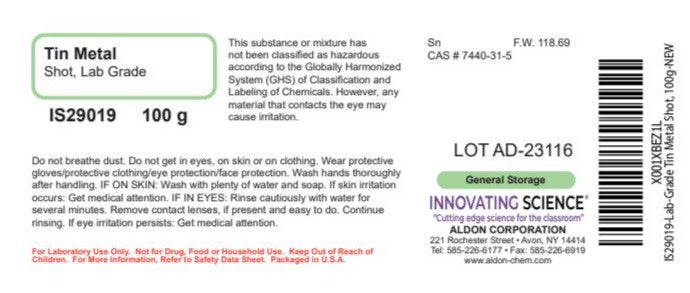 Tin Metal Shot, 100g - Lab-Grade - The Curated Chemical Collection