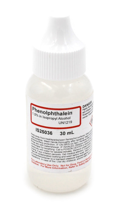 1% Phenolphthalein Solution, 30mL - The Curated Chemical Collection