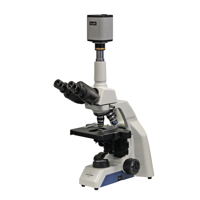 Digital Microscope with Camera, EXC-123-HD - Trinocular Head, 40-1000X Magnification - 1080p HD Resolution - 5 MP Image & 15 FPS Video Capture - HDMI/USB 2.0 Outputs