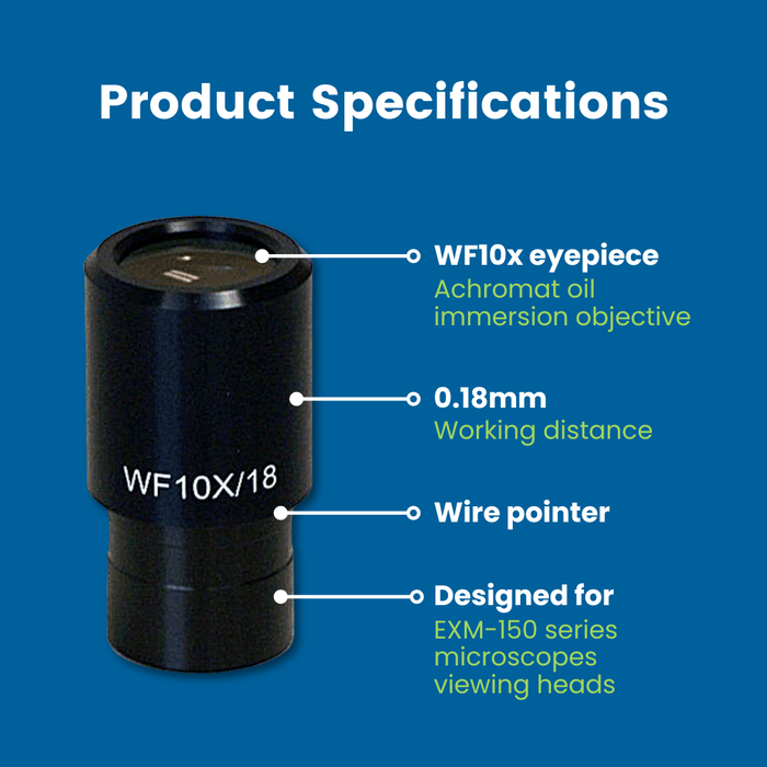 Microscope Eyepiece with Pointer, WF10x/18mm - Fits Accu-Scope Compound Microscopes