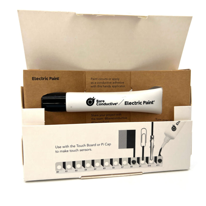 Bare Conductive Electric Paint 10mL Squeeze Tube - Non-Toxic, Water-Based, Electrically Conductive Paint for Cold Soldering, Circuit Painting, Prototyping, and Interactive Projects - Black