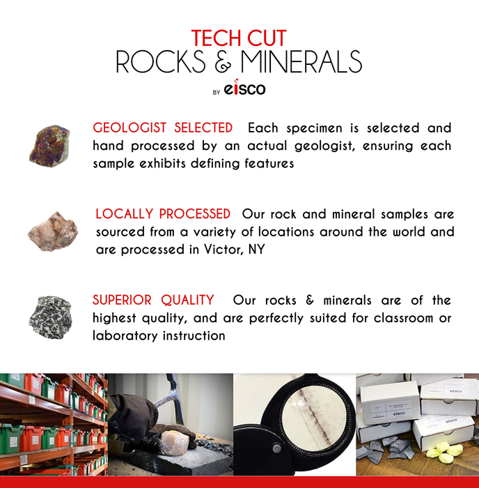 Raw Limestone Chalk, Sedimentary Rock Specimen - Approx. 1" - Geologist Selected & Hand Processed - Great for Science Classrooms - Eisco Labs