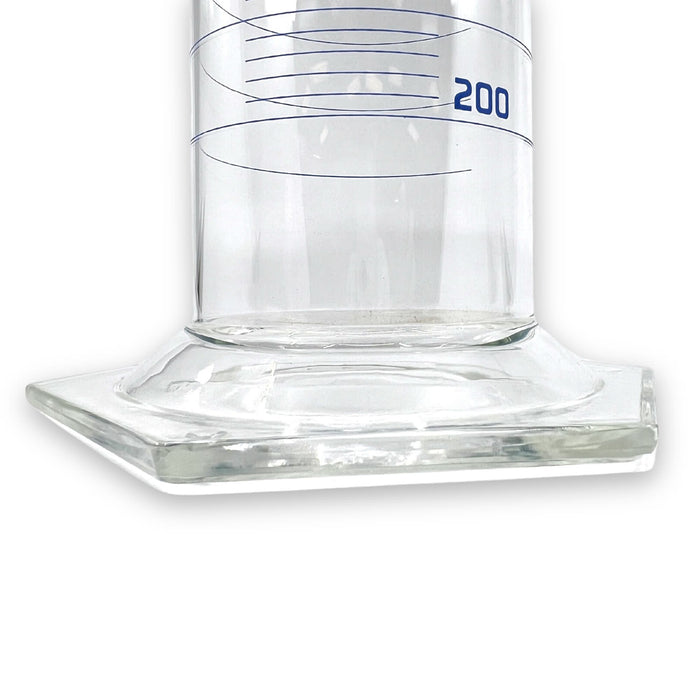 Eisco Labs - 2000mL Measuring Cylinder - Tolerance ±10.00mL - Class A Graduated Cylinder - Calibrated TC - Hexagonal Base - Blue Graduations - Batch Work Certificate QR Code - Boro 3.3 Glass