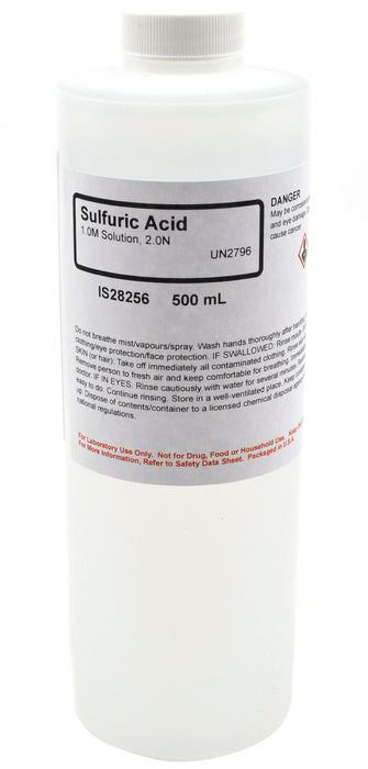 Sulfuric Acid Solution, 500mL - 1.0M - The Curated Chemical Collection