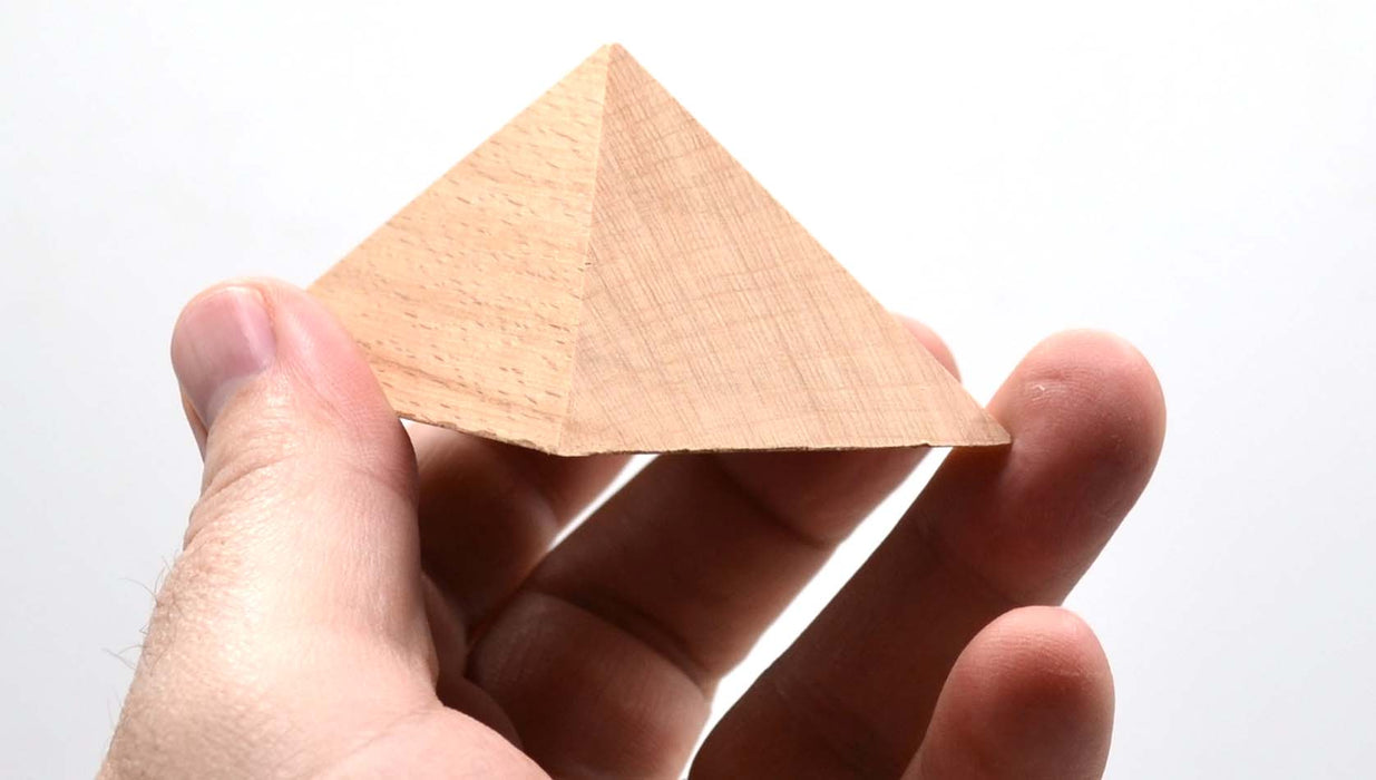 19-Piece 3D Geometric Shapes Set in Hardwood Case