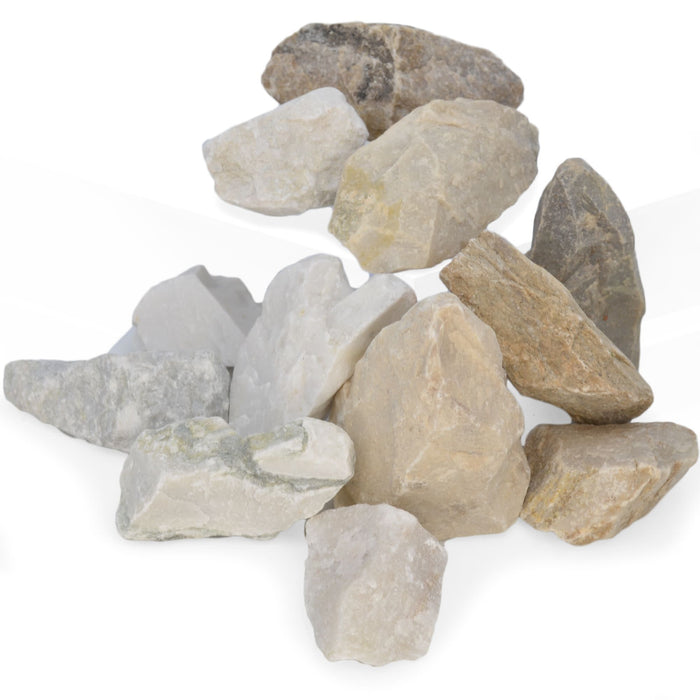 12PK Raw Fine White Marble, Metamorphic Rock Specimens - Approx. 1" - Geologist Selected & Hand Processed - Great for Science Classrooms - Class Pack - Eisco Labs