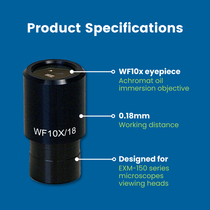 Microscope Eyepiece, WF10x/18mm - Fits Accu-Scope Compound Microscopes