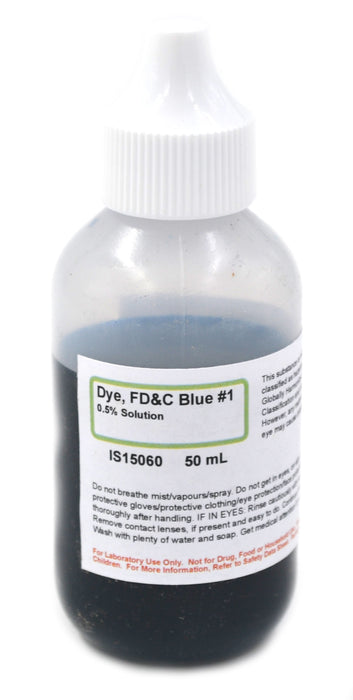 FD&C Blue #1 Dye, 50mL - The Curated Chemical Collection