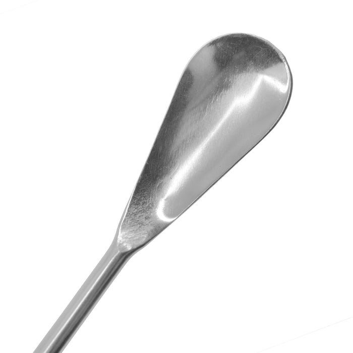 6PK Lab Spatula Spoon, 9" - Stainless Steel - Flat End & Scoop End