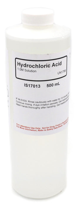 Hydrochloric Acid Solution, 500mL - 1.0M - The Curated Chemical Collection