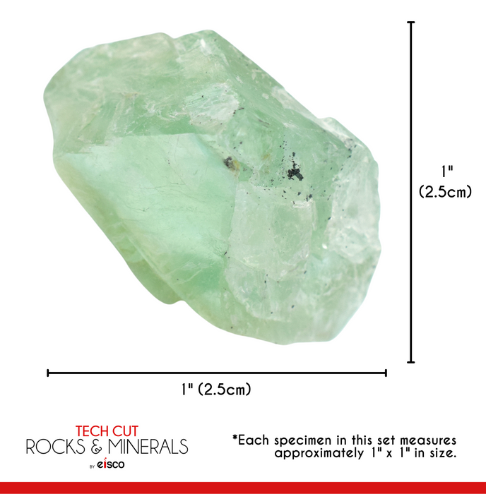 Moh's Hardness Kit, 9 Specimens & 2 Streak Plates - Tech Cut Rocks by Eisco Labs