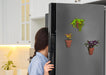 potbuddy magnetic plant pots on refrigerator