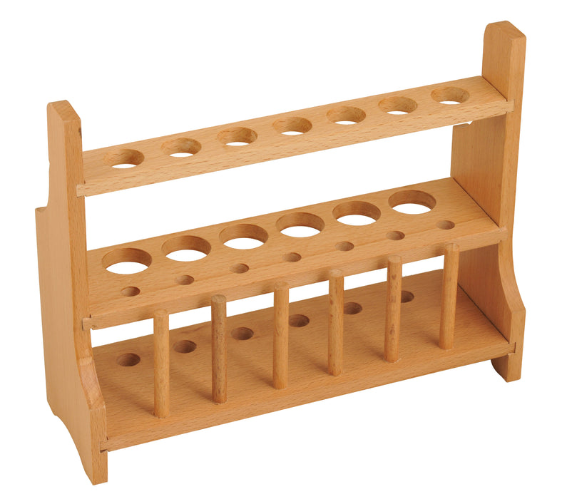 Test Tube Rack - Holds 13 x 20mm Tubes - Hardwood
