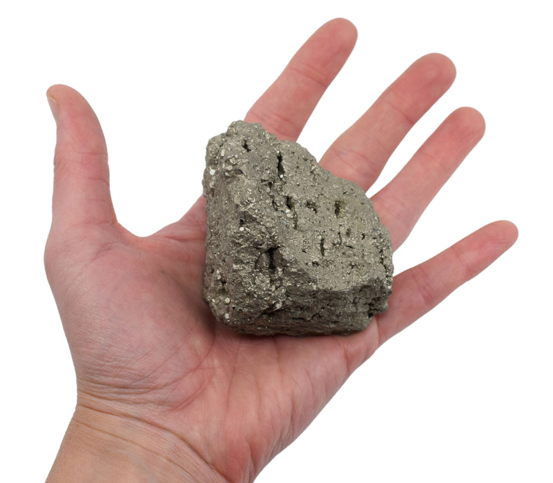 Raw Pyrite, Mineral Specimen - Approx. 3" - Hand Sample  - Geologist Selected & Hand Processed - Great for Science Classrooms - Eisco Labs
