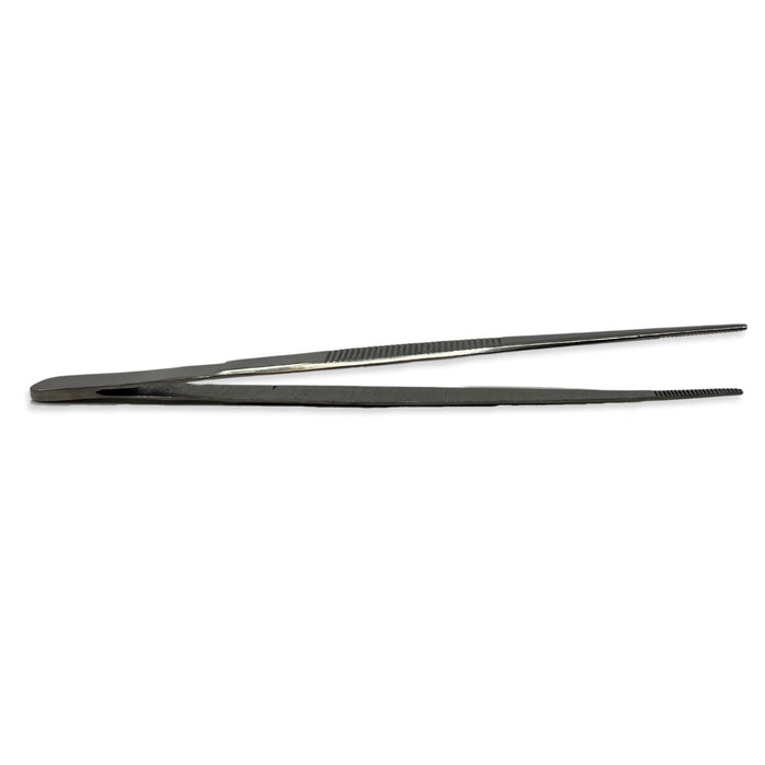 Eisco Labs - 6 Inch Stainless Steel Forceps - Precision Tweezers, Laboratory, Medical, and Educational Use - Durable, Corrosion-Resistant, Serrated Tips for Secure Grip - Dissection, Specimen Handling