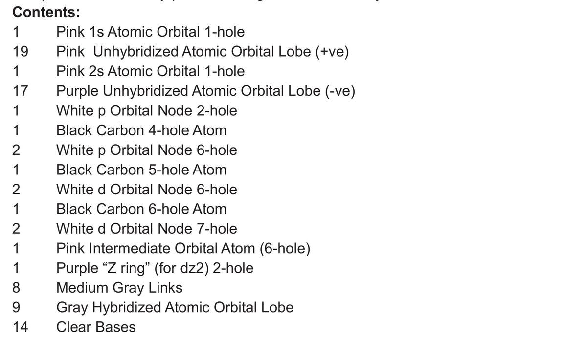 Molecular Orbital Set - Builds 14 Different Models