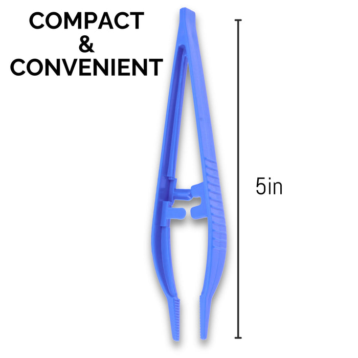 12PK Forceps/Tweezers, 5" - Disposable